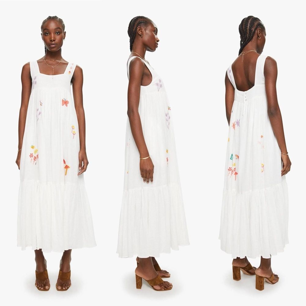 MOTHER The Love Story Cotton Dress Summer Dreams-White, NWT, Size L